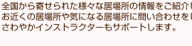 全国から寄せられた様々な居場所の情報をご紹介します。